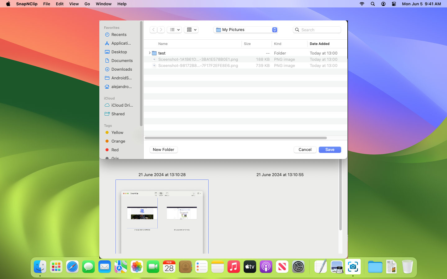 screenshot of SnapNClip
