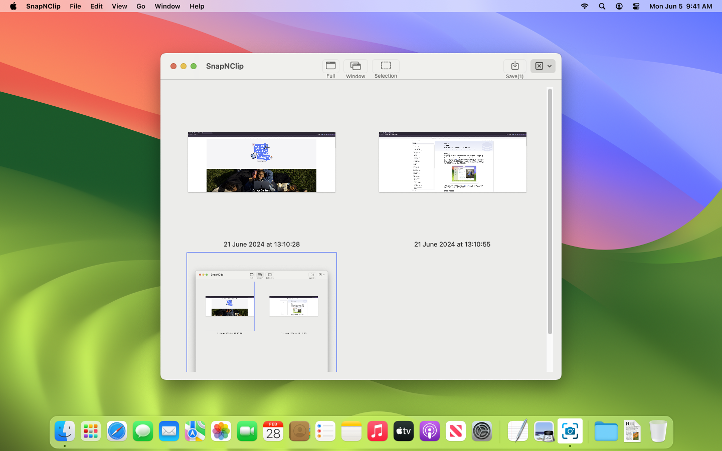 Screenshot of SnapNClip