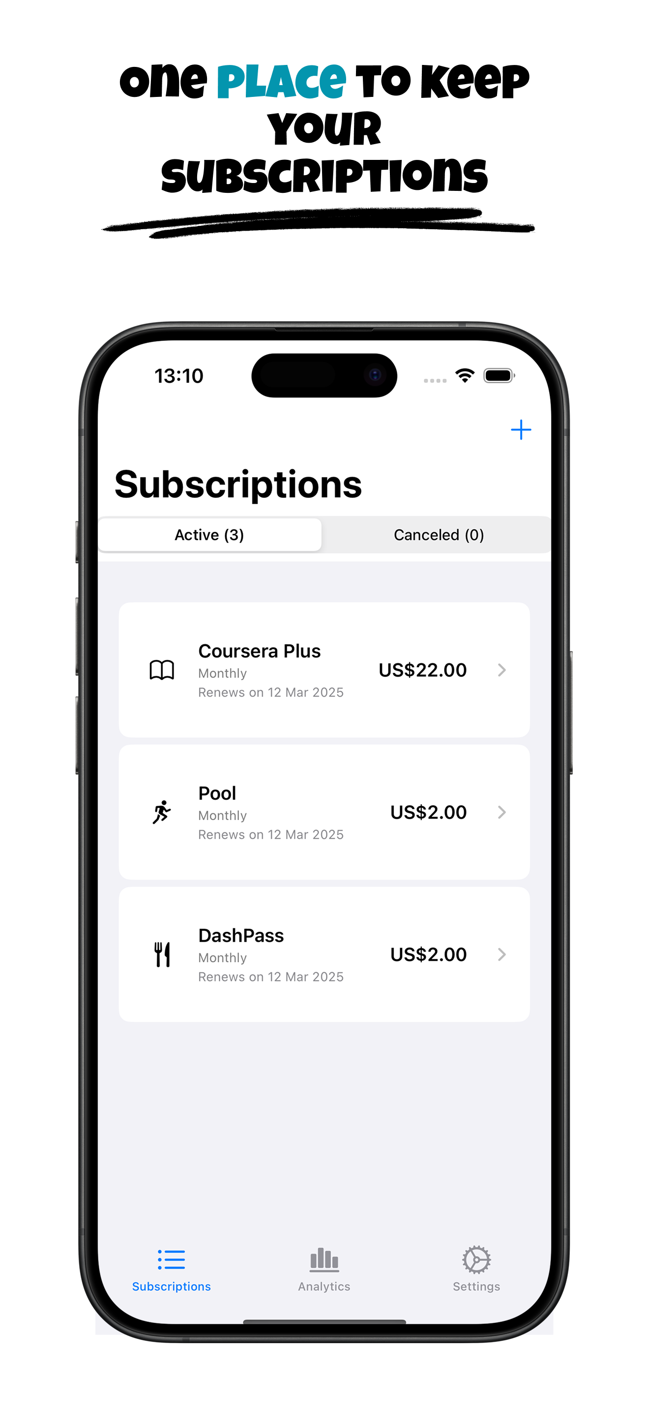 alt screenshot of the app